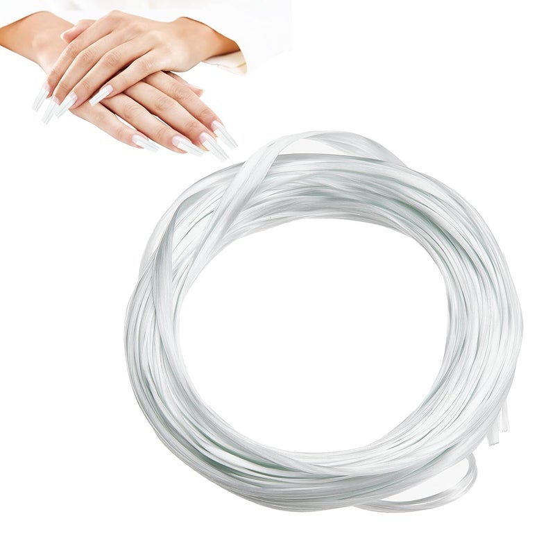 NICENEEDED False Nail Extension Fiber, 10M Nail Extension Fibers Adjustable Shape Nails Lengthening Fibers Tools, DIY Fiberglass Nail Art Makeup Supplies for Home Salon - Image 1